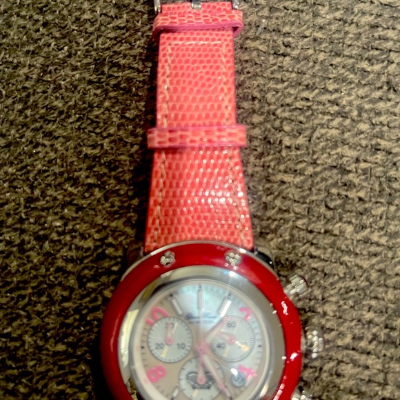 RARE,UNIQUE Women CHRONOGRAPH Watch GLAM ROCK MIAMI GR10122 Leather band. - Picture 3 of 5
